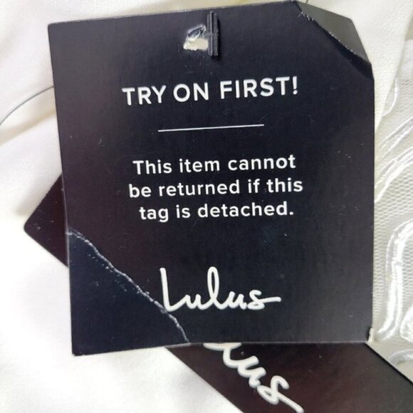 Lulus Trumpet Wedding Dress Size M Sleeveless Mesh Side Zip Lined White 24544 - Picture 5 of 12